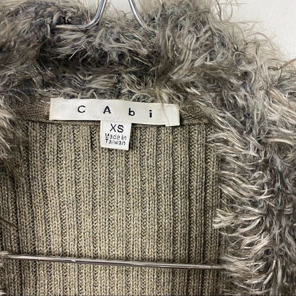 CAbi #180 Mohair Alpaca Faux Fur Sweater Knit Vest - Picture 6 of 6